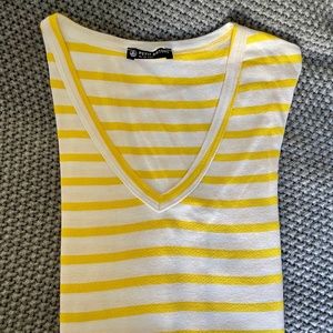 Striped short sleeves top